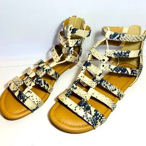 Snake Skin Gladiator Sandals